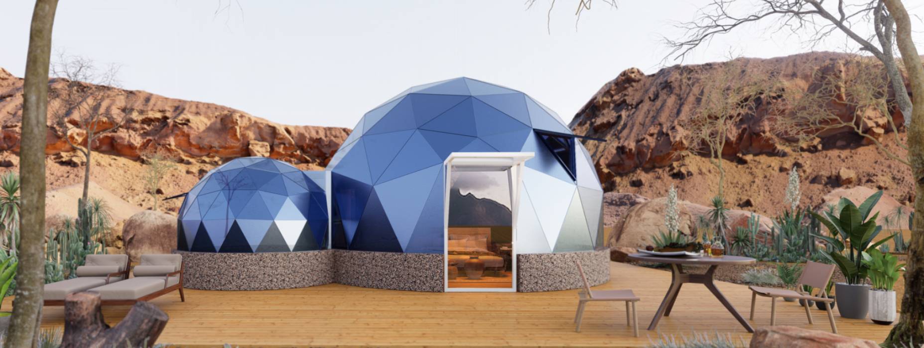 安新县球形智能光伏玻璃星空房